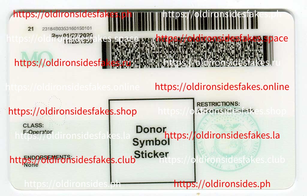 Missouri Driver License(New MO O21) - Image 2