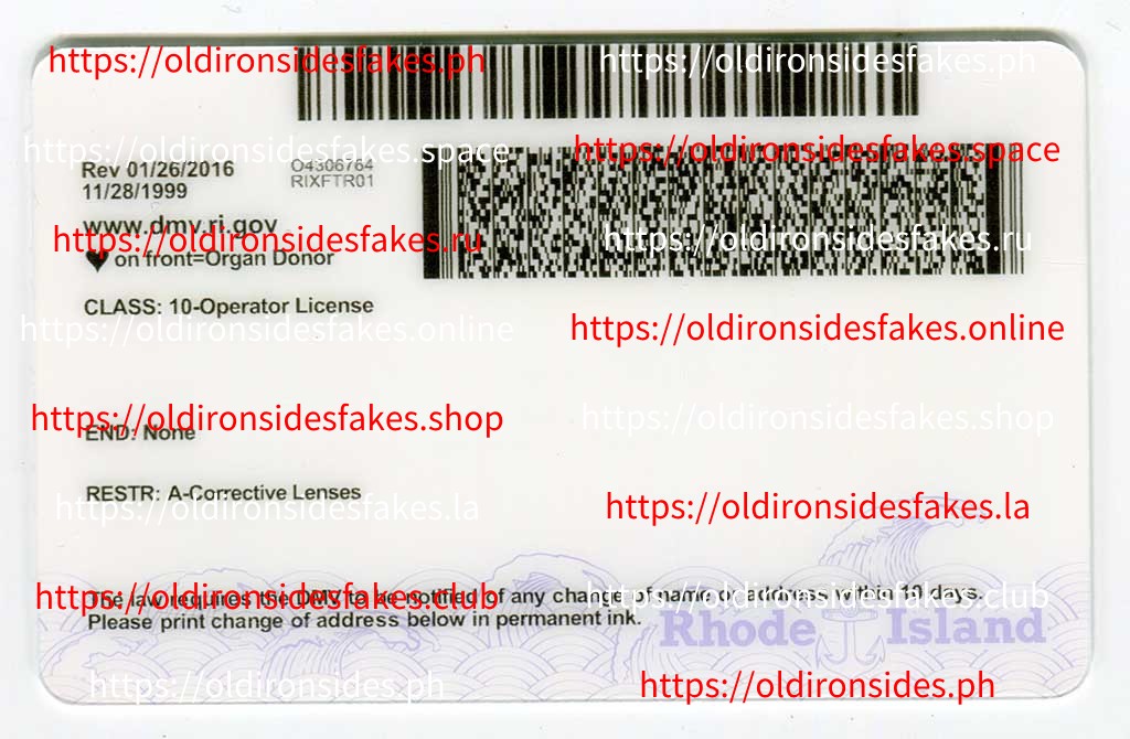 Rhode Island Driver License(New RI) - Image 2